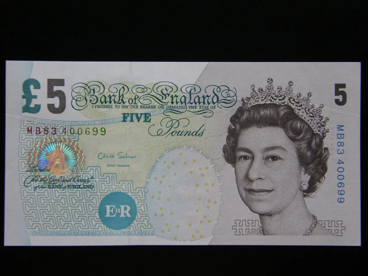 Billede 1 - England 5 Pounds 2002(2012) P391d Unc