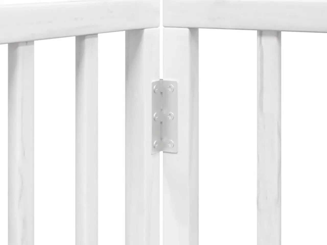 Billede 10 - Hundelåge med dør 4 paneler 320 cm foldbar hvid