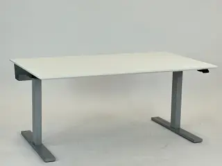 Linak Hæve/sænkebord – Hvid/Gråt Stel 140x80 cm