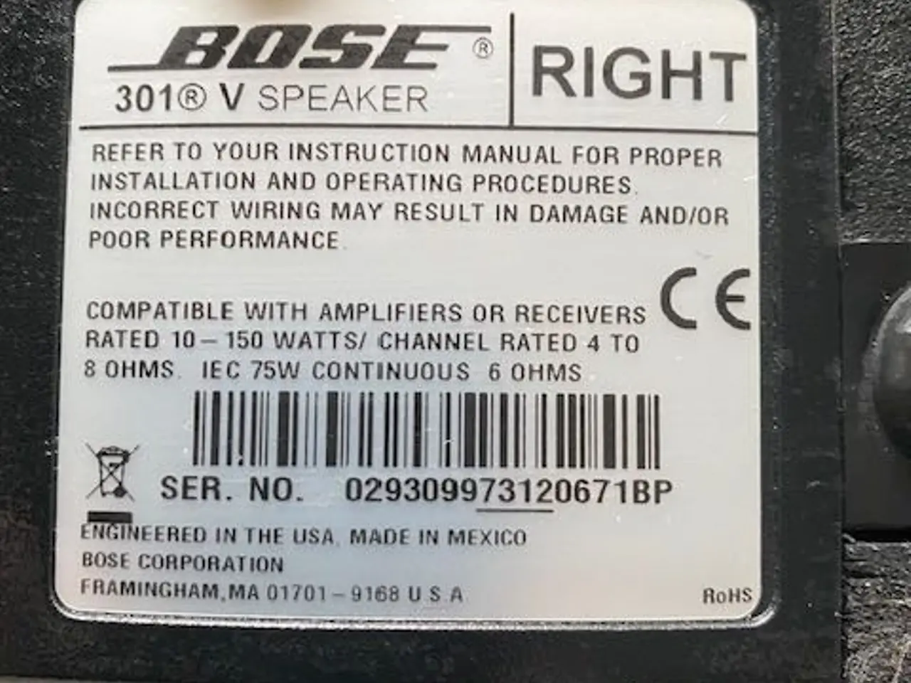 Billede 3 - Bose 301 v højtaler