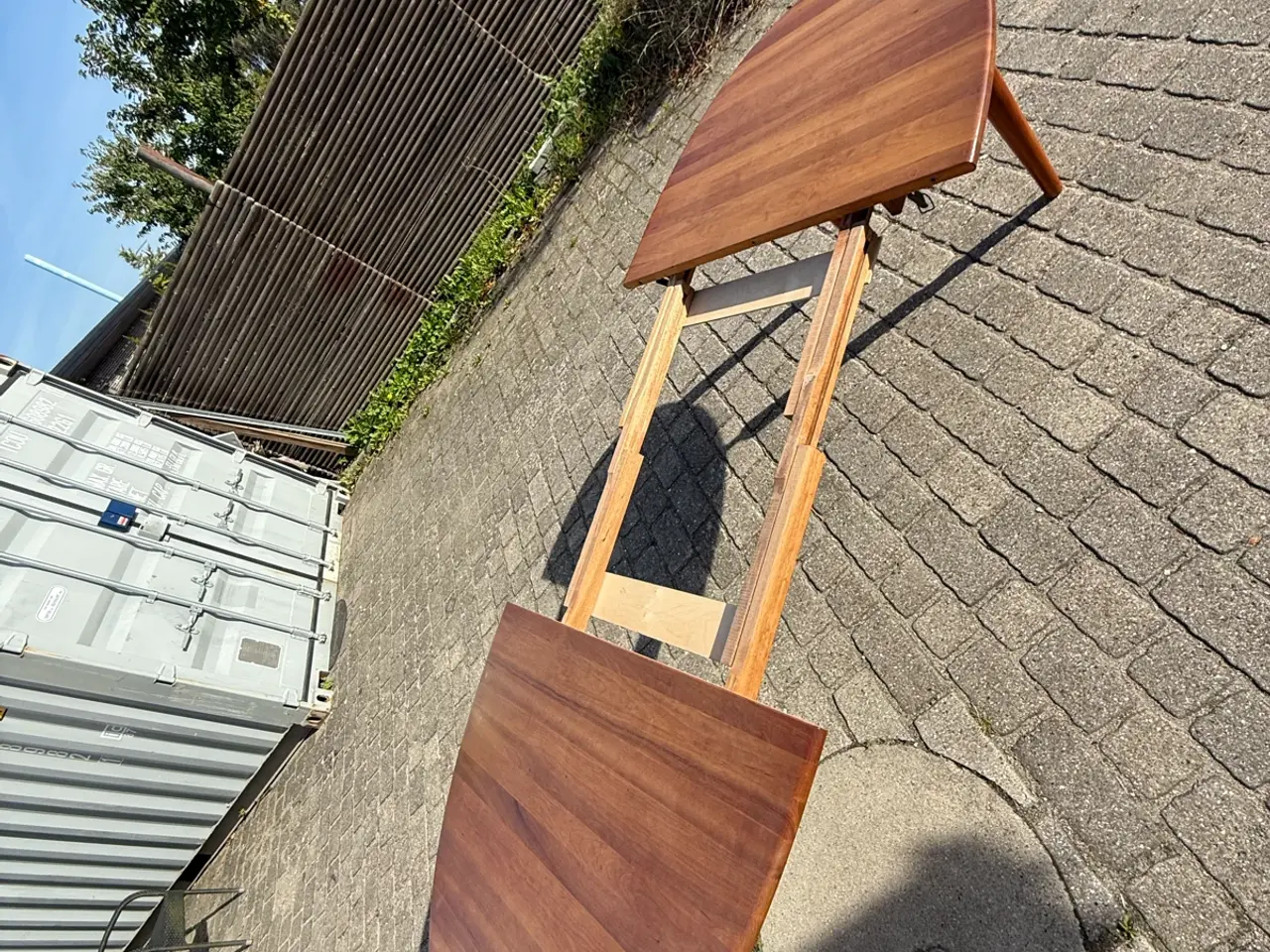 Billede 11 - Dansk retro massivt træ spisebord m\ tillægspader