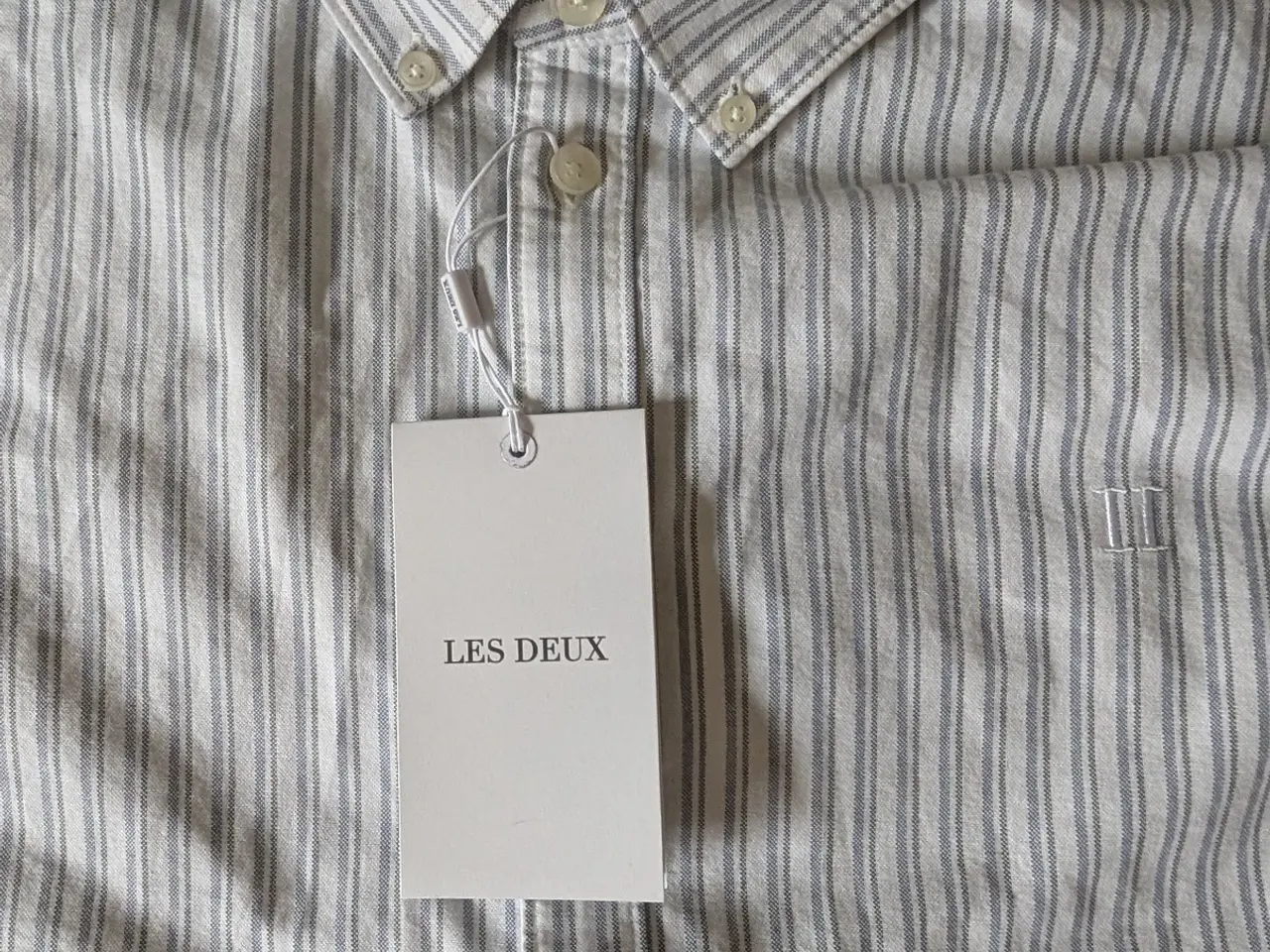 Billede 5 - Les Deux Oxford hvid og blå striber skjorte 