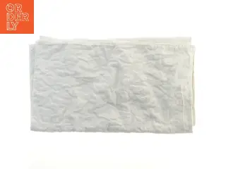 Hvid dug med mønster (str. 138x314 cm)