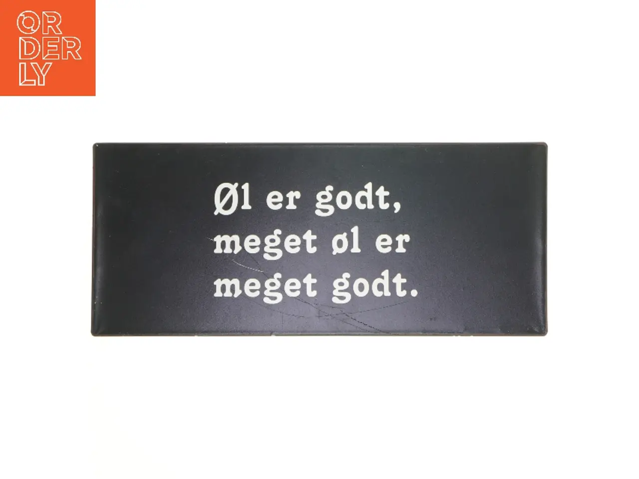 Billede 1 - Vægskilt med øltekst fra Lafinesse (str. 30,5x13 cm)