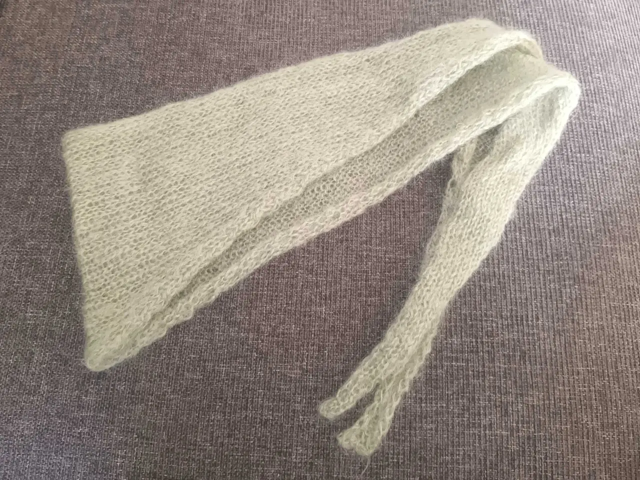 Billede 1 - Sophie Scarf tørklæde I lysgrøn uld