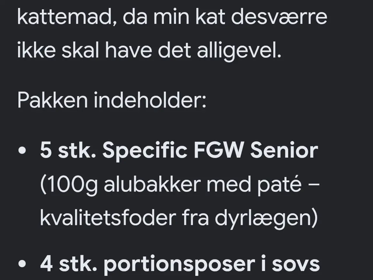 Billede 7 -  😻Specific FGW Senior kattemad pate + Whiskas 