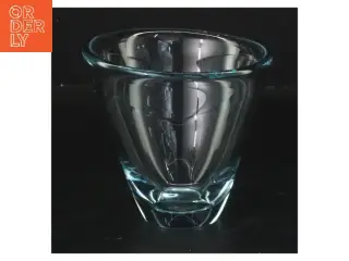 Transparent glasvase fra Holmegaard (str. Ø 10 cm højde 10 cm)