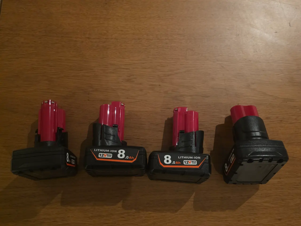 Billede 1 - milwaukee m12 batterier 8ah (4 stk)