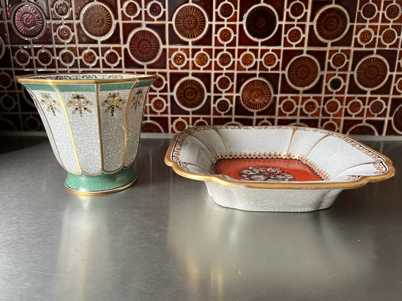 Billede 3 - Dahl Jensen porcelæns fag og trompetvase