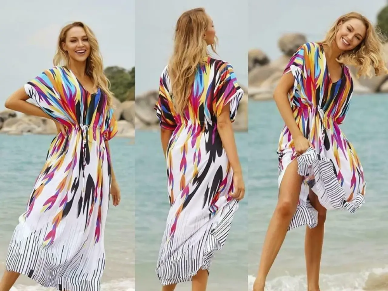 Billede 7 - kjole-sommer bohemian-kaftkan-style kjole.onesize