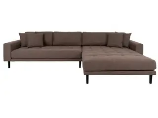 Lido - Højrevendt Chaiselongsofa - brun  stof
