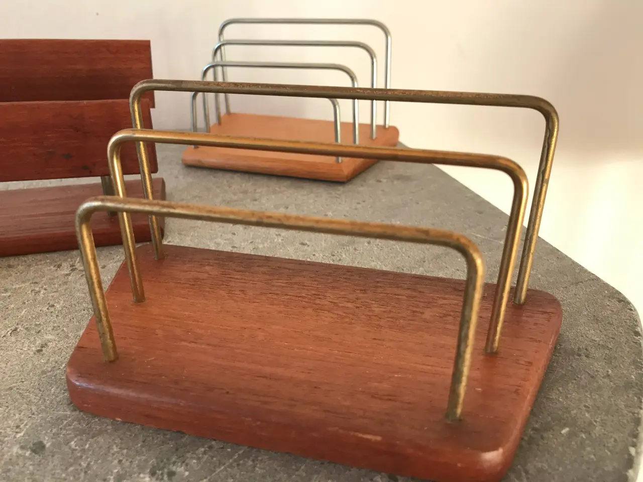 Billede 6 - Retro papirholdere / Brevholdere (teak, eg)