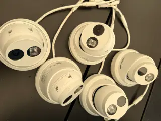 5 Hikvision overvågningskameraer med optager