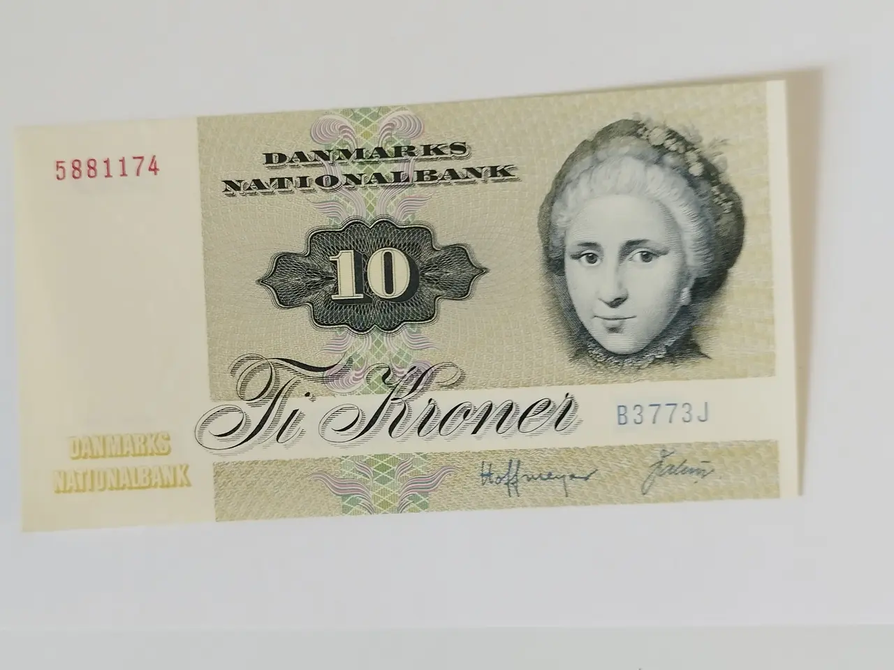 Billede 3 - 10 Kroner fra 1977. Bankfrisk