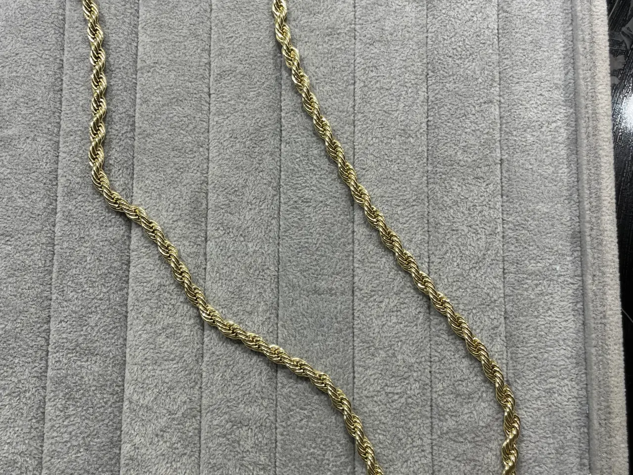Billede 3 - 6mm 14kt goldfilled rope chain med cylinderlås
