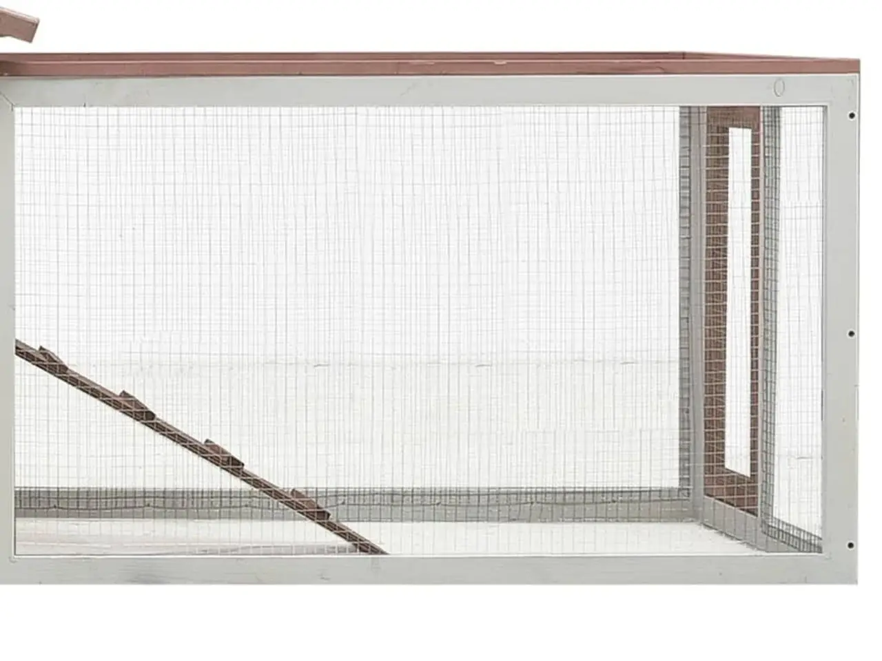 Billede 7 - Kaninbur 310x70x87 cm massivt fyrre- og grantræ mokkafarvet
