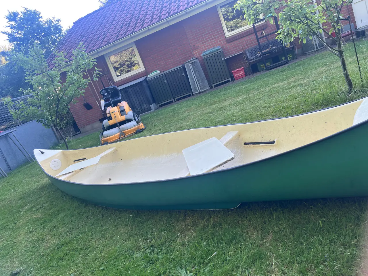 Billede 7 - Stor glasfiberkano 5 m inkl. 2 træpagajer