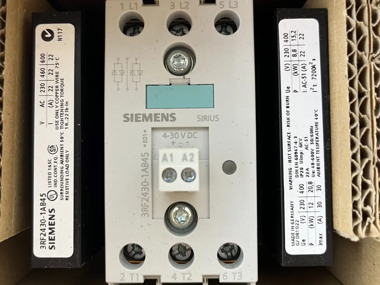 Billede 3 - Siemens 3RF2430‑1AB45 Sirius 3‑Phase Solid State