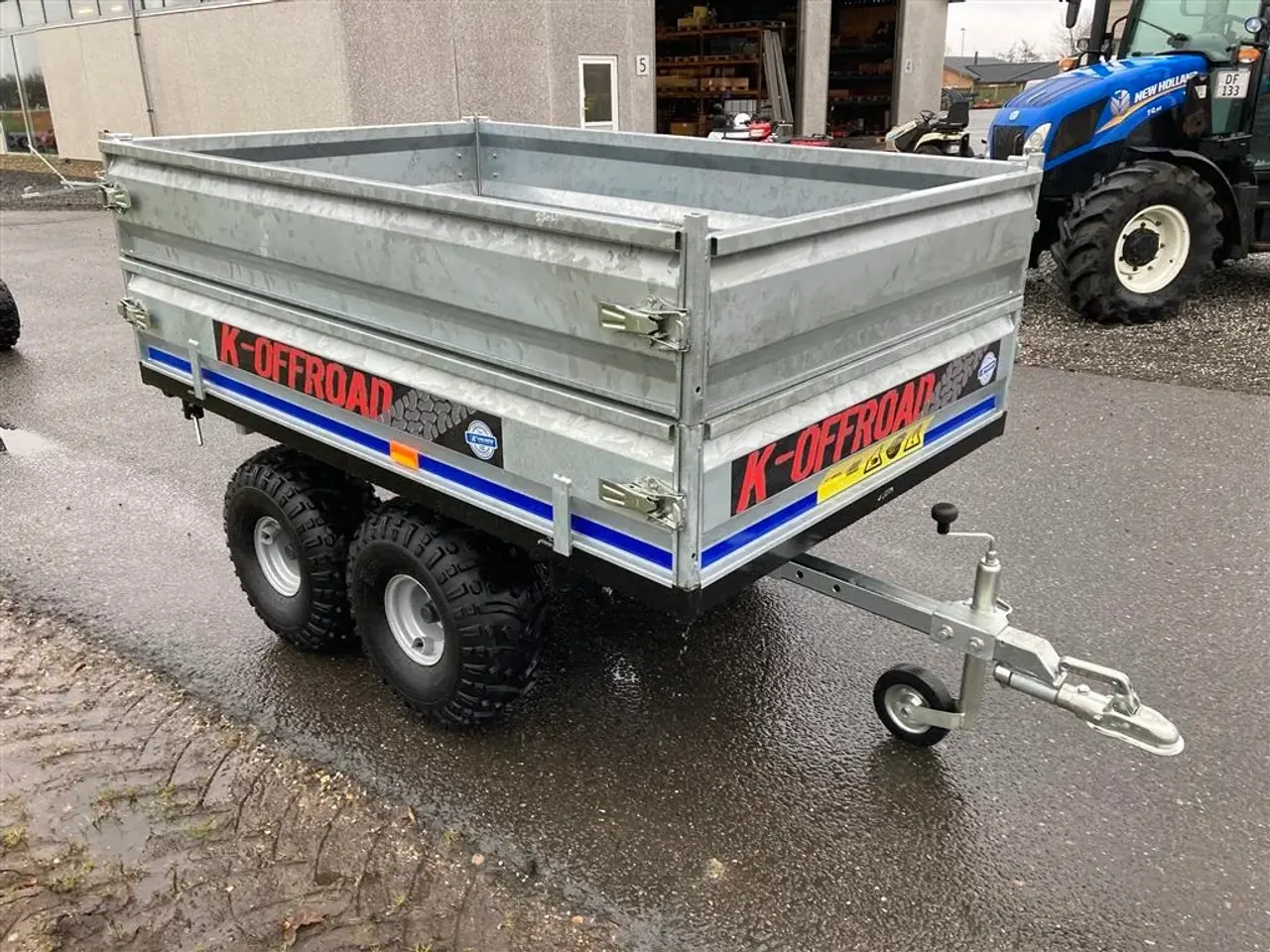 Billede 2 - K-vogne K-OFFROAD 1,2 tons Boggievogn med 3-vejs tip og høje sider.