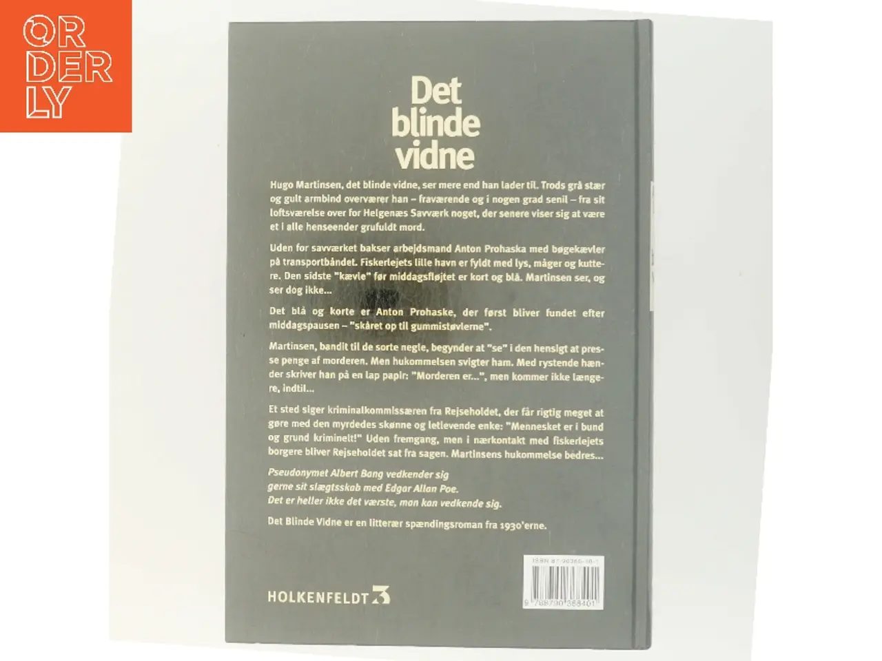 Billede 3 - Det blinde vidne : roman af Albert Bang (Bog)