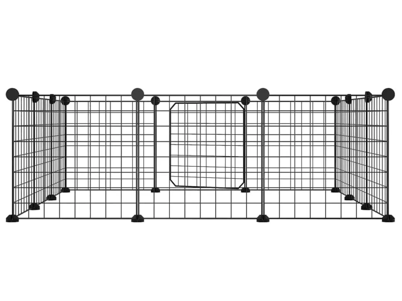 Billede 5 - Kæledyrsbur med 12 paneler og dør sort 35x35 cm stål