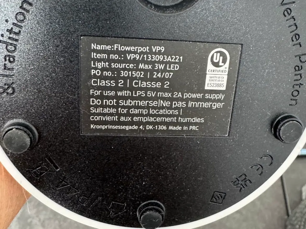 Billede 4 - Verner Panton  VP9 lamper