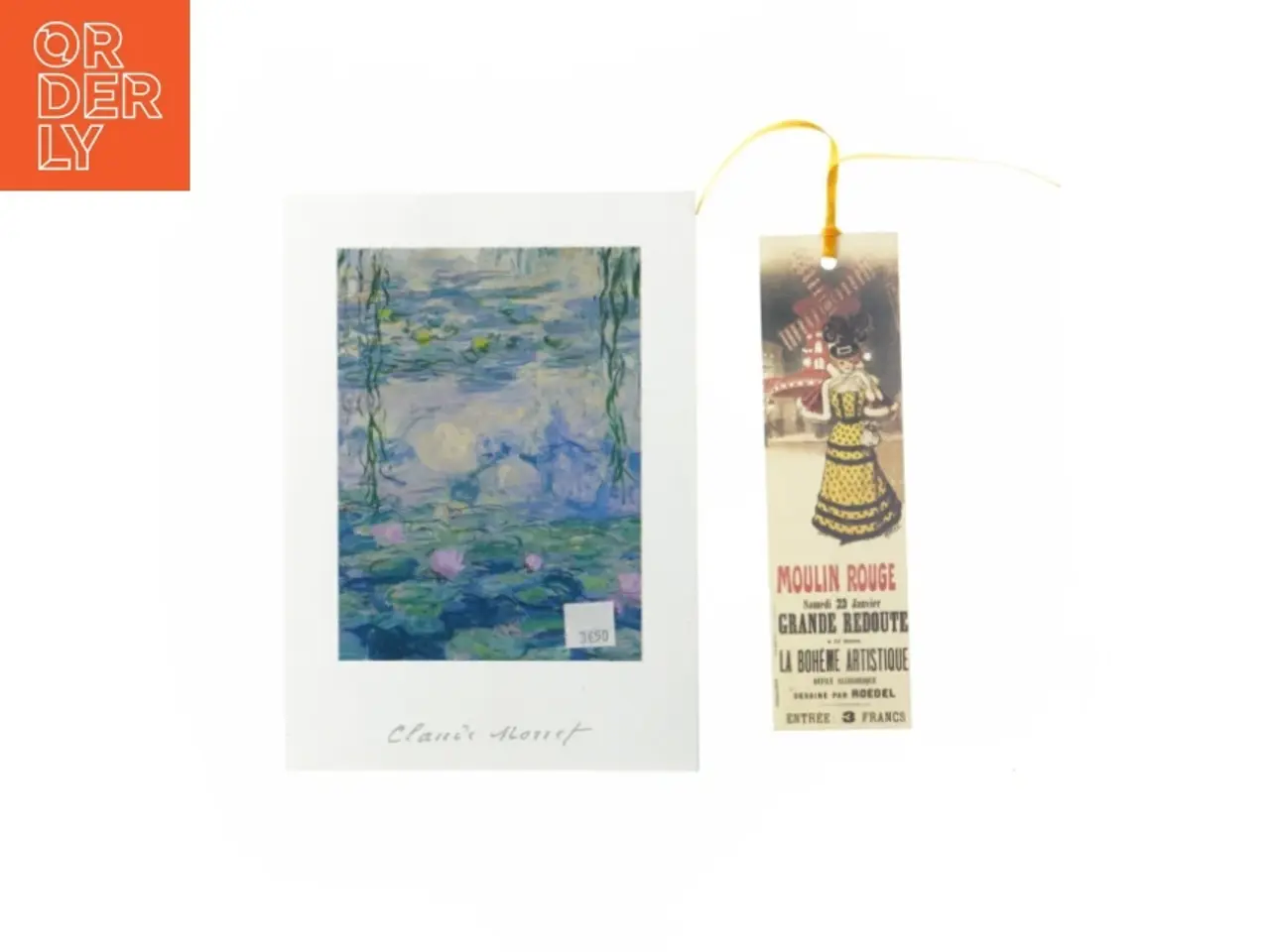 Billede 1 - Claude Monet postkort med Moulin Rouge bogmærke (str. 21x15 cm)