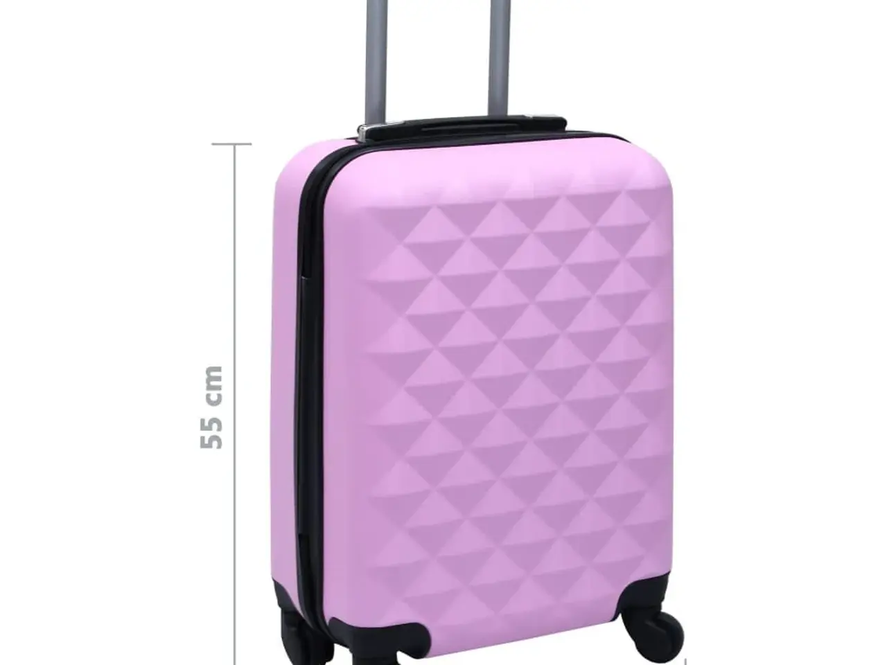 Billede 7 - Hardcase-kuffert i ABS - lyserød, 55 × 36 × 22 cm