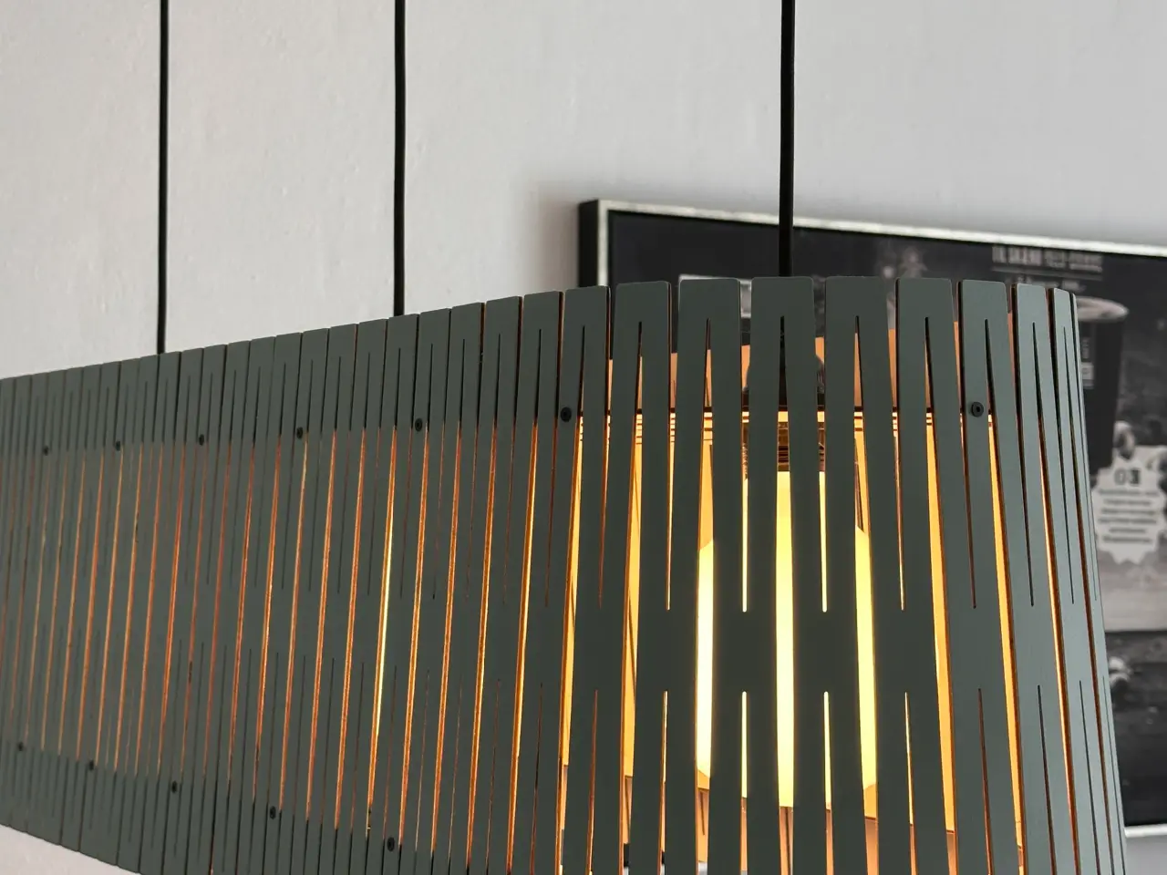 Billede 3 - Spisebordslampe i sart grøn