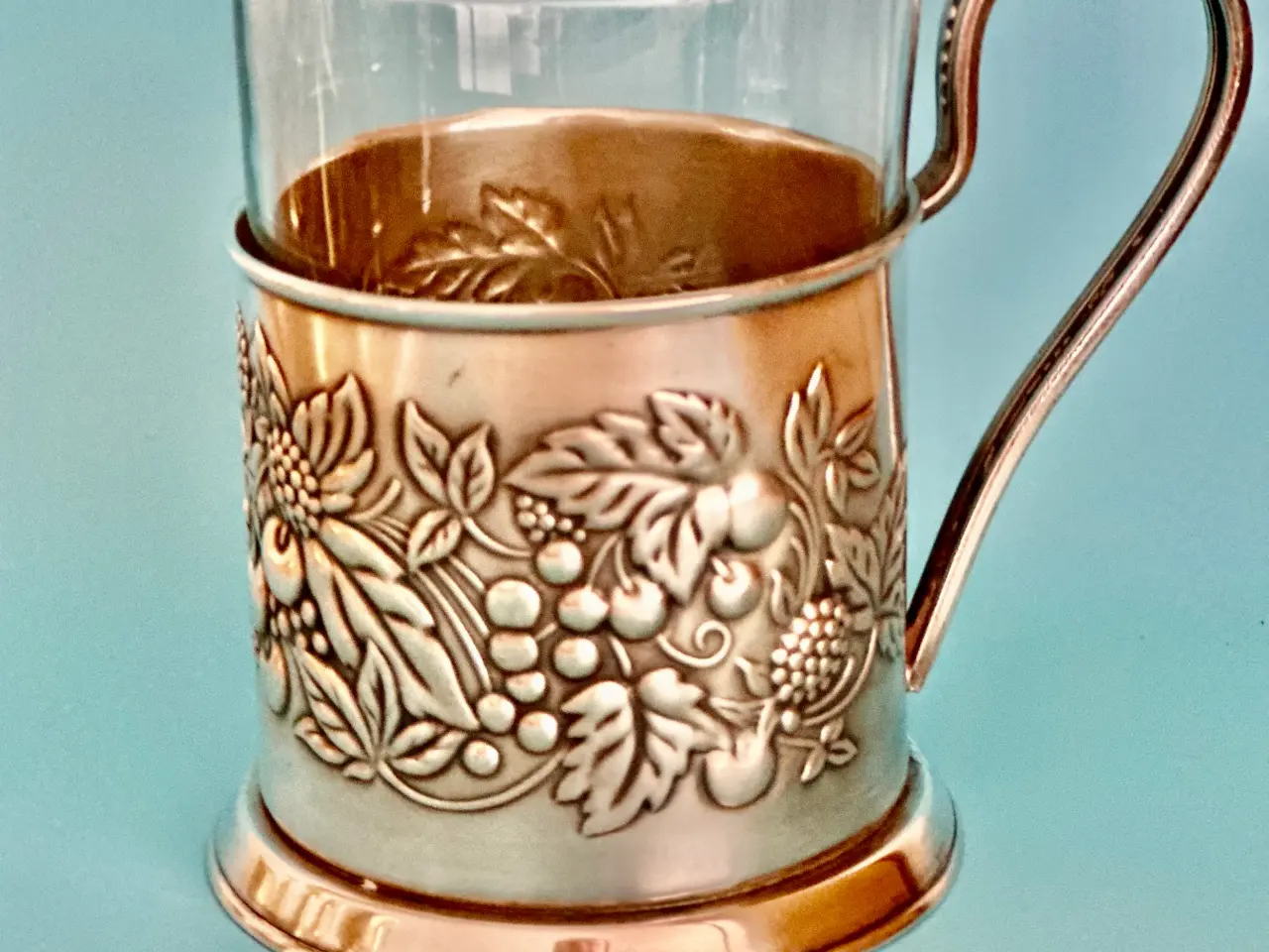 Billede 4 - Tre vintage te glas med glasholdere fra USSR