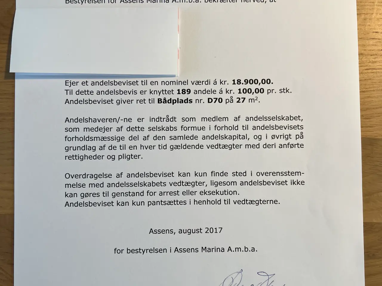 Billede 2 - Bådplads i Assens Marina.