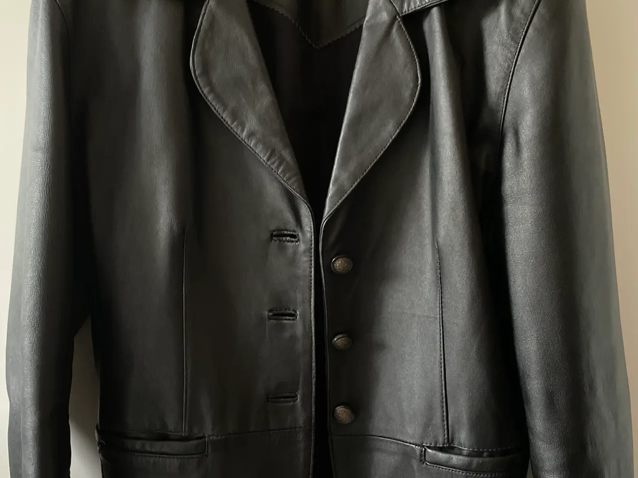 Billede 1 - Læder blazer