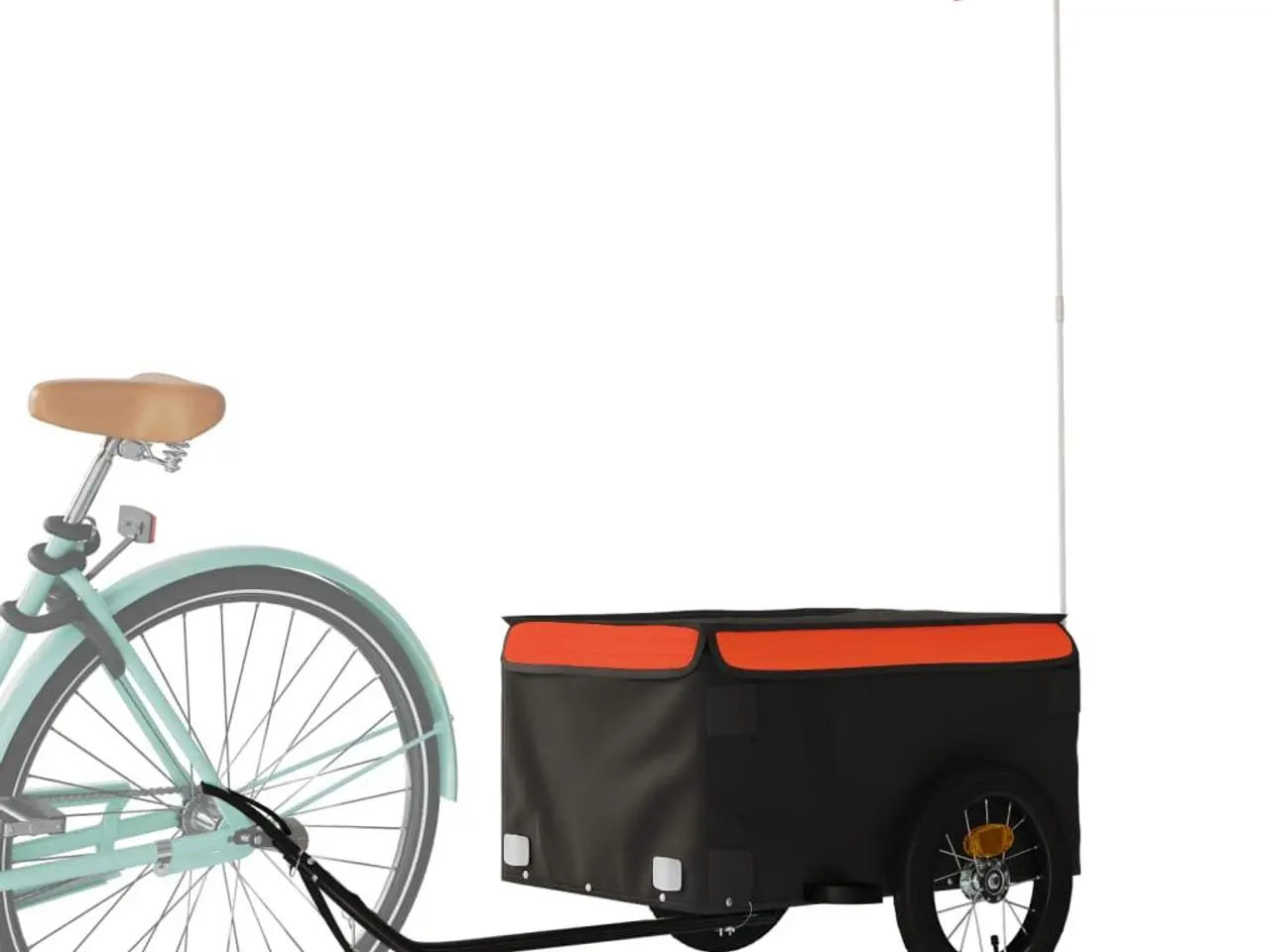 Billede 3 - Cykelanhænger 30 kg - jern, sort og orange