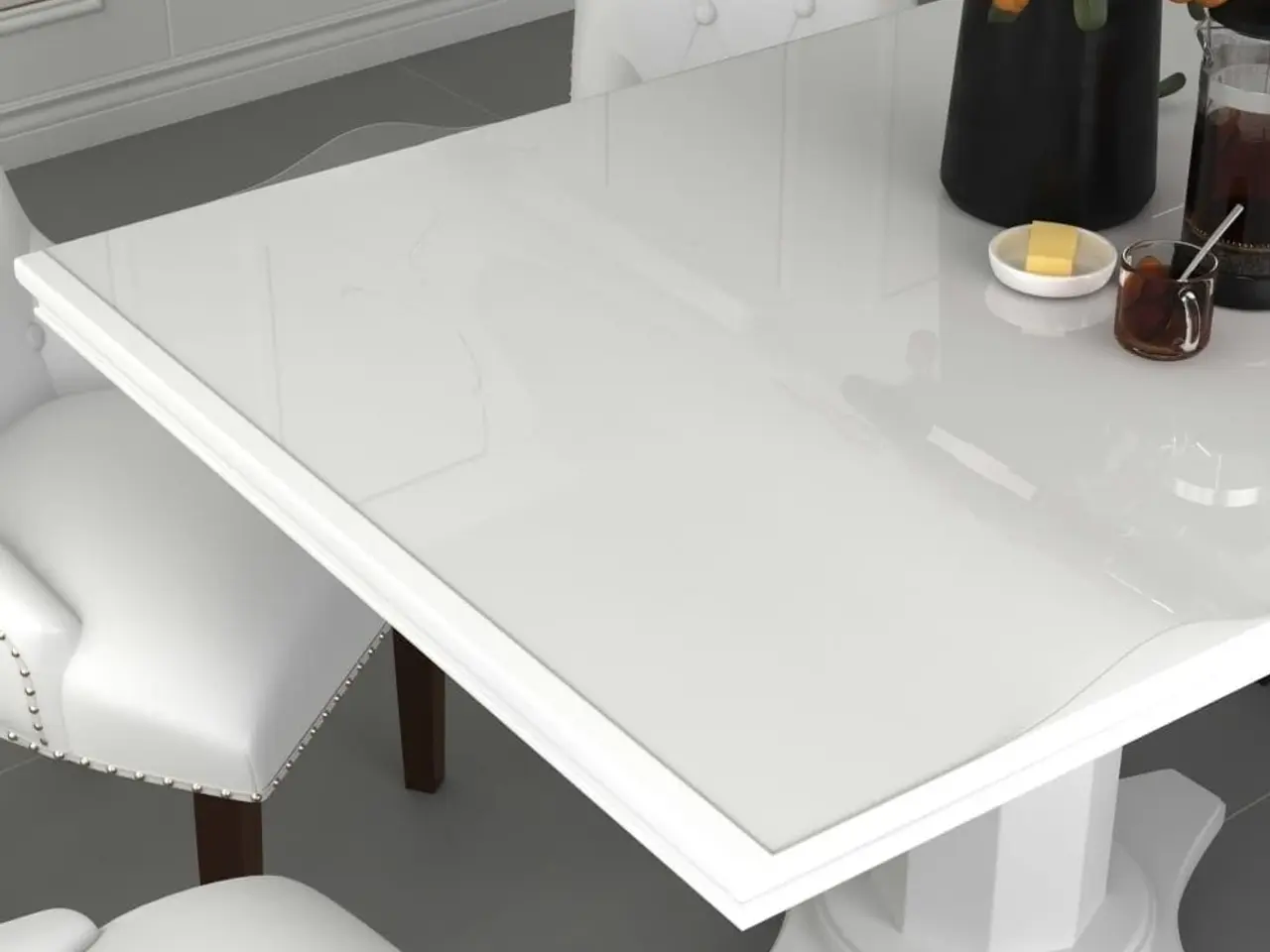 Billede 1 - Bordbeskytter 140 × 90 cm - transparent PVC 1,6 mm