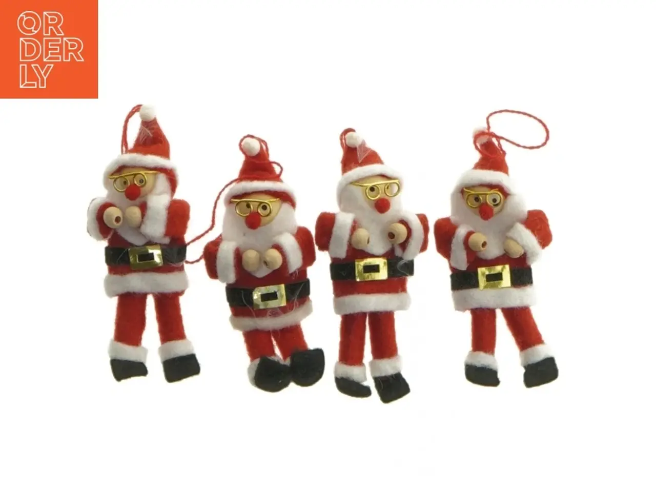 Billede 1 - Julemandsfigurer i filt (str. 4 styk)