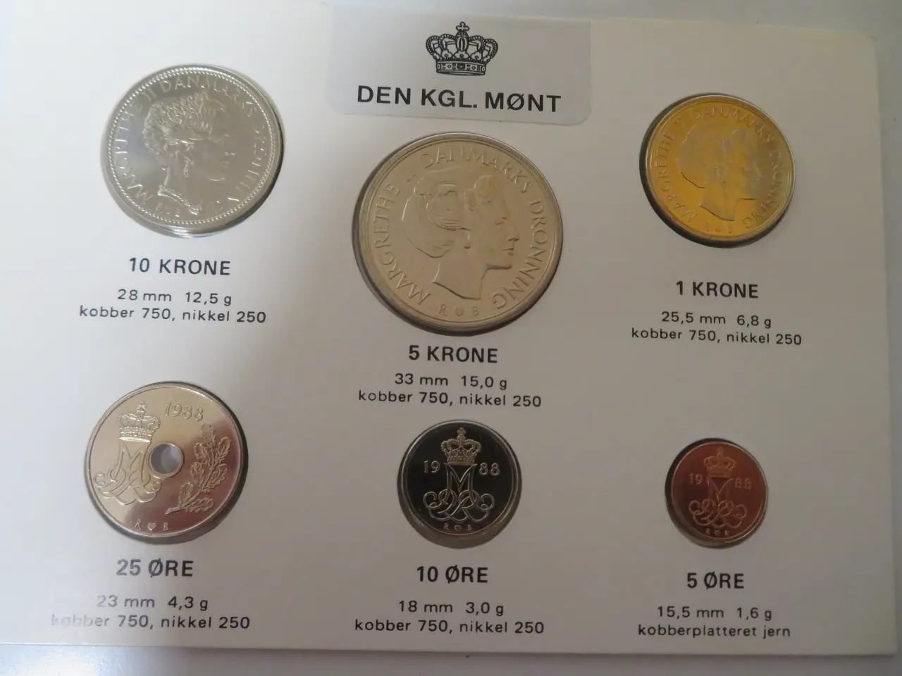 Billede 1 - DEN KGL.MØNT Årgangssæt 1988