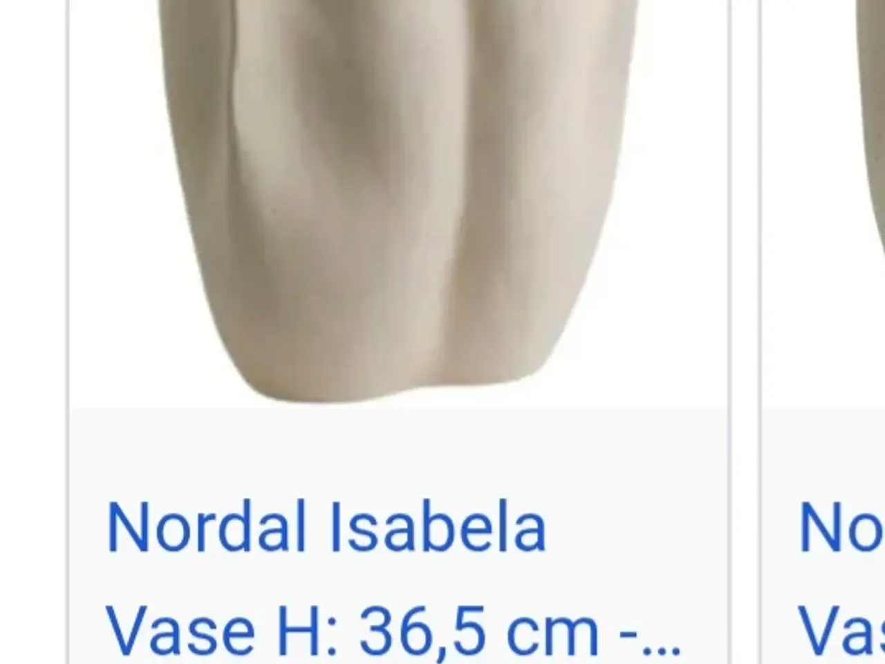 Billede 5 - Nordal Isabela Vase 36,5 cm.