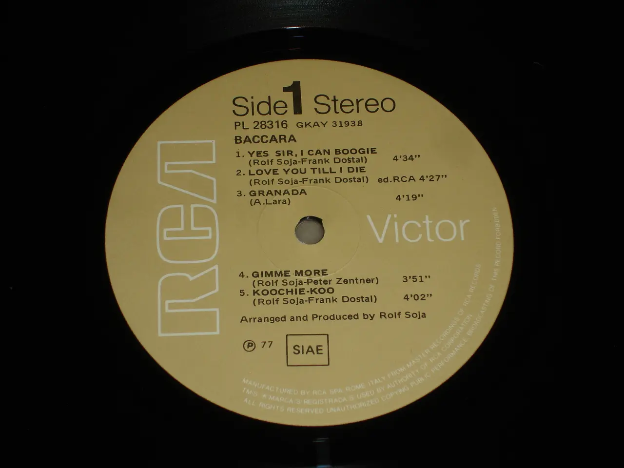 Billede 4 - Baccara – Baccara ( Yes Sir, I Can Boogie )