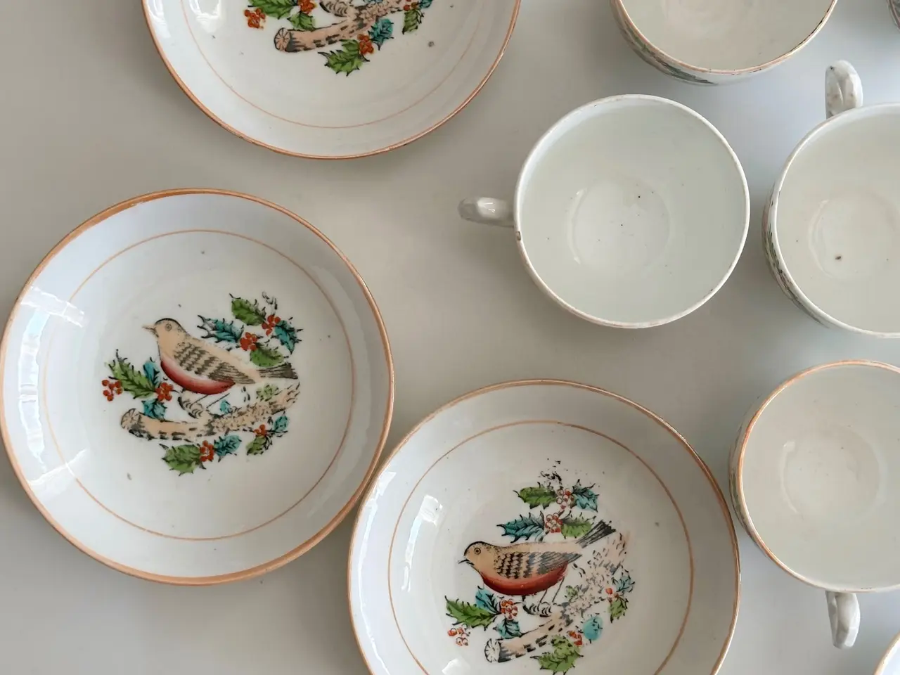 Billede 3 - Antikke kopper m underkopper, 6 sæt samlet