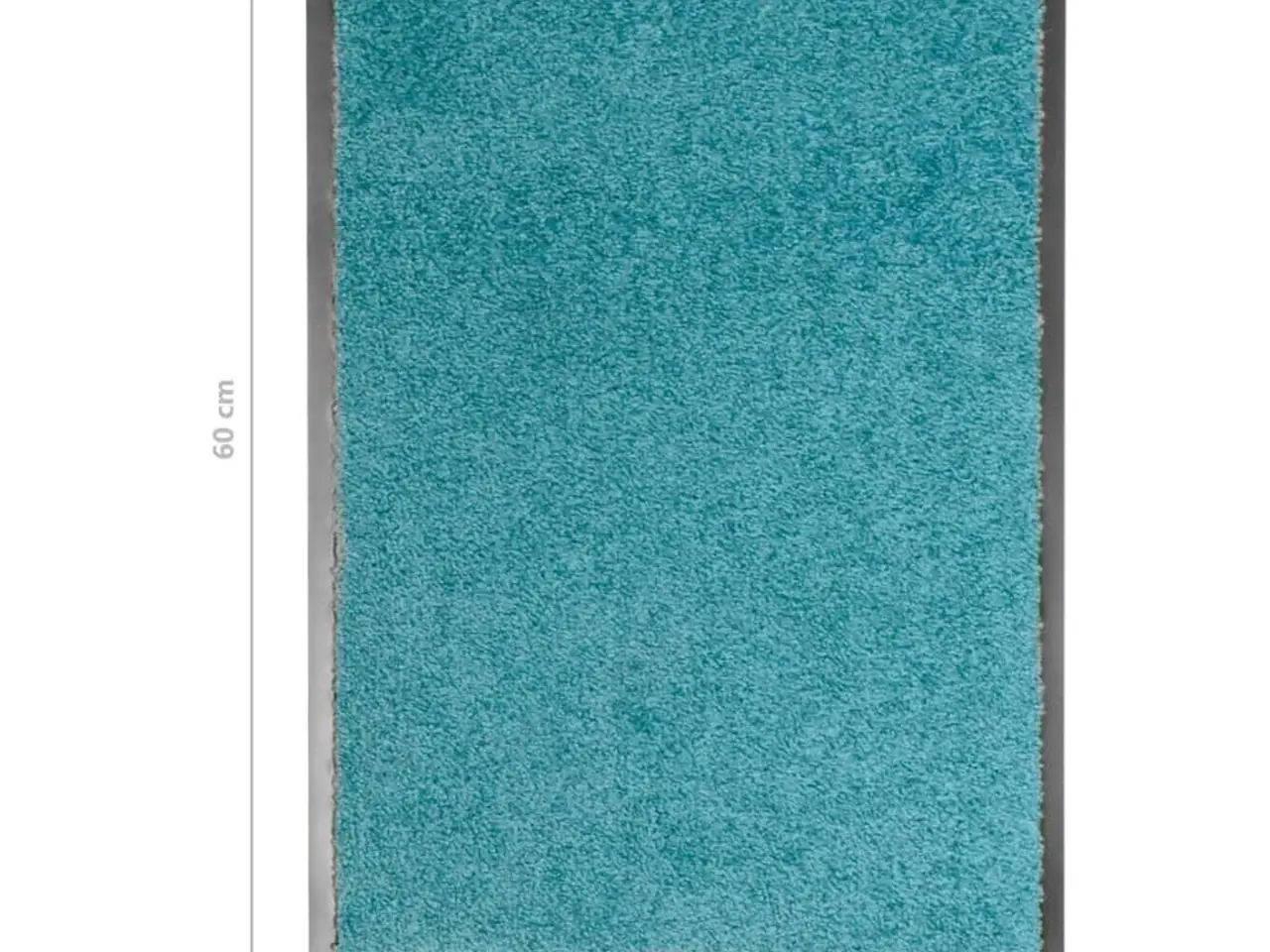 Billede 6 - Vaskbar dørmåtte 40×60 cm - cyanblå, indendørs/udendørs