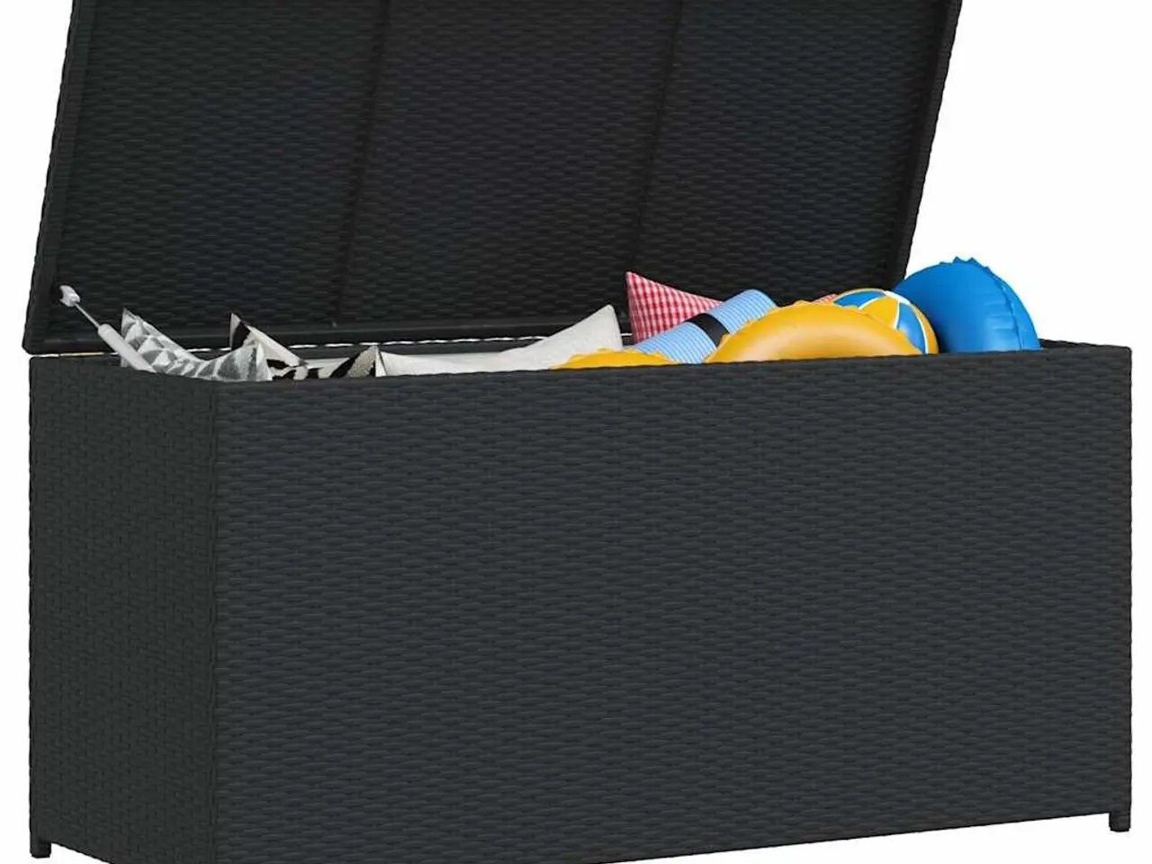 Billede 4 - Udendørs opbevaringskasse i polyrattan - sort 120 × 50 × 60 cm
