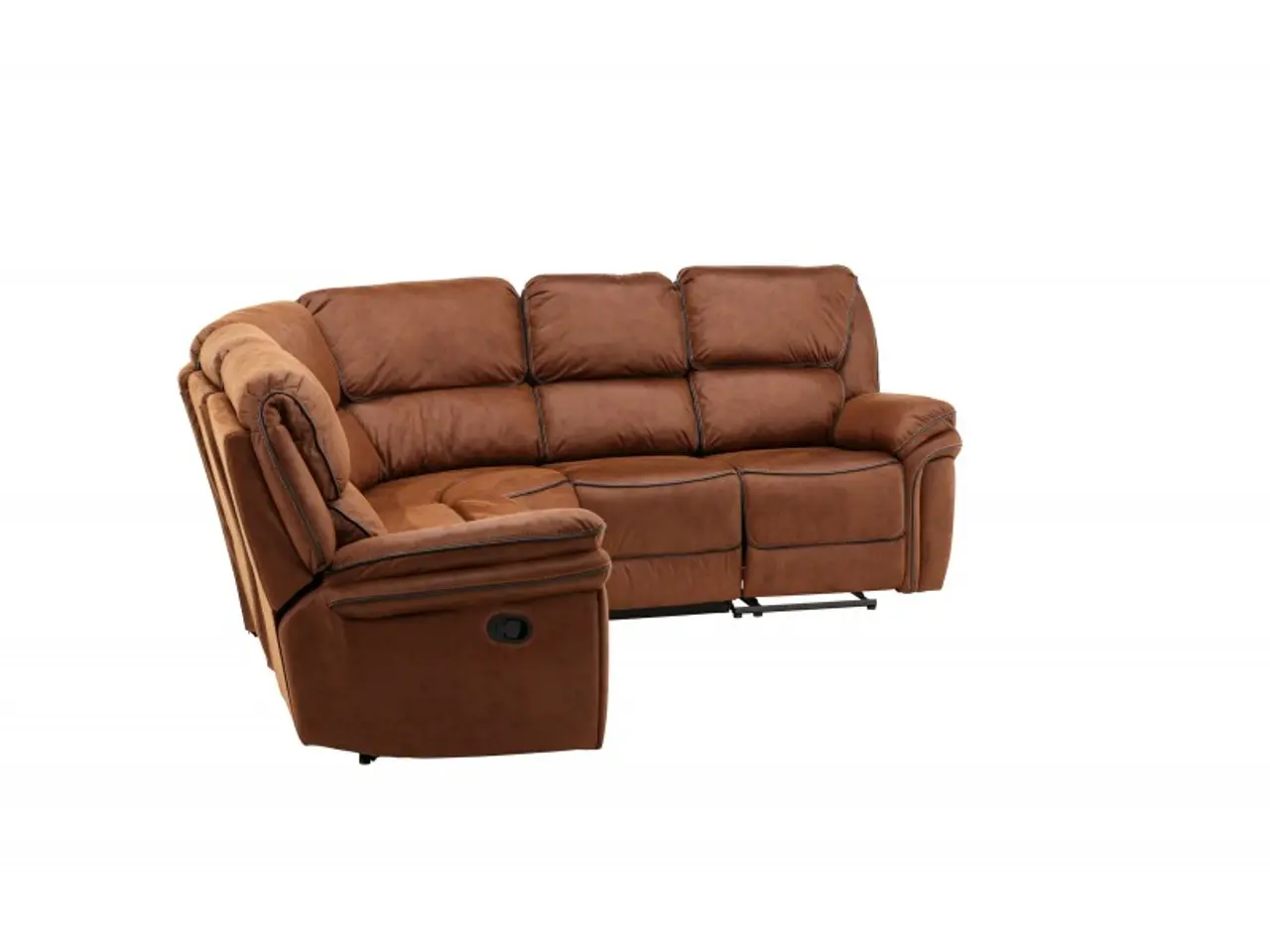 Billede 2 - Christopher Recliner hjørnesofa - Cognac - Ruskindsblød mikrofiber
