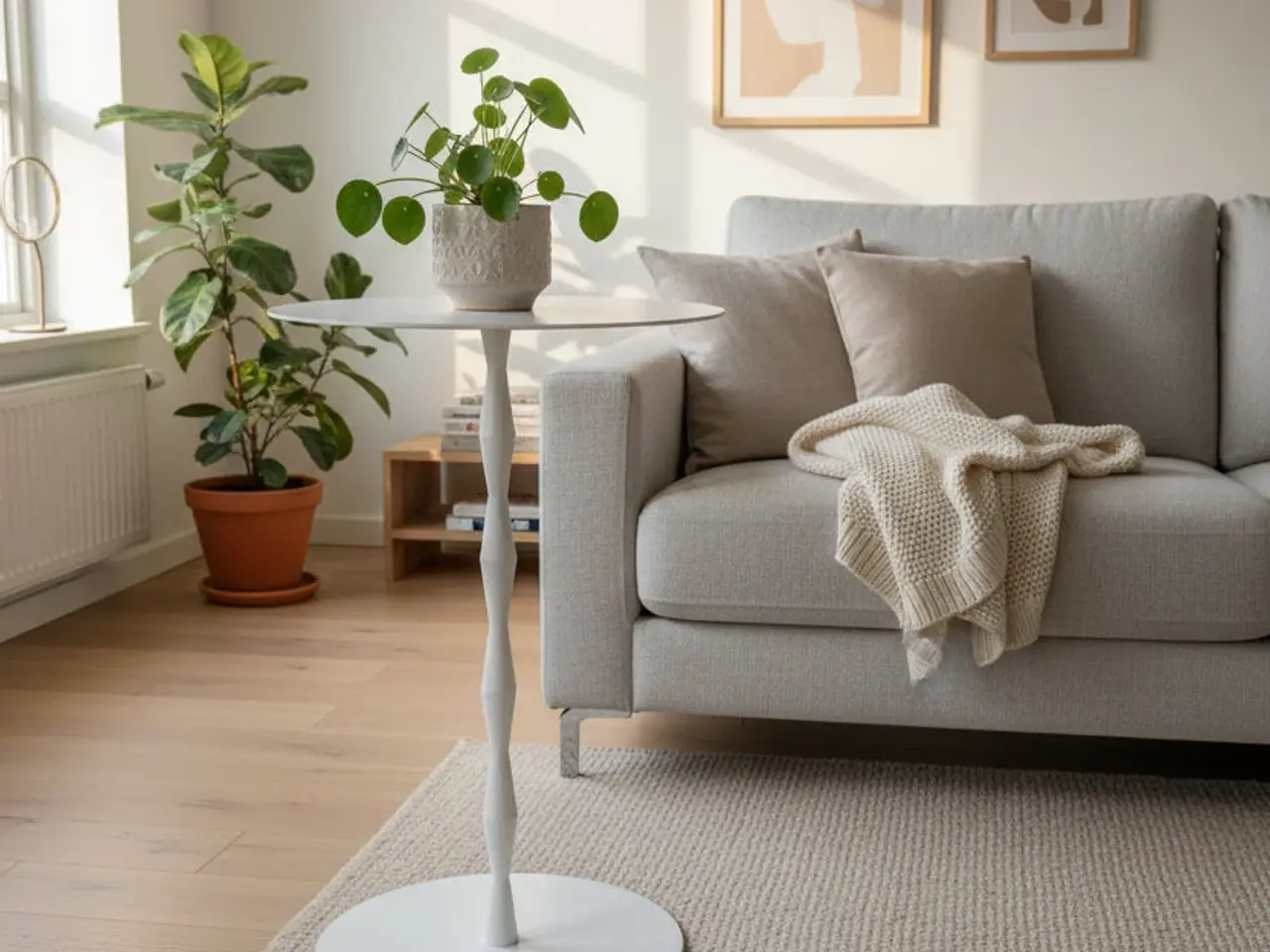 Billede 2 - Bonaldo Fortuny Sofabord – Hvid Ø36cm