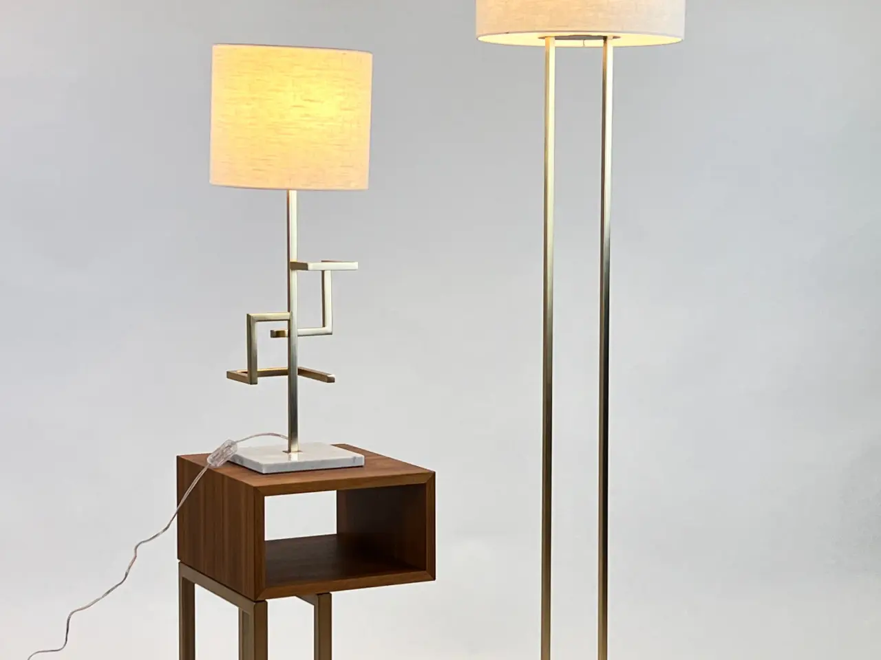 Billede 10 - Stéphane Davidts Bordlampe – Beige Marmor H 75 cm