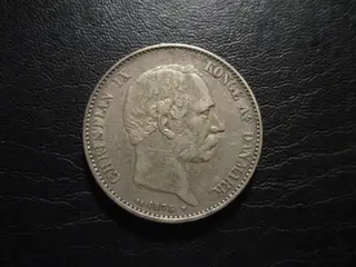 2 kr 1875 sølv detaljeret eksemplar