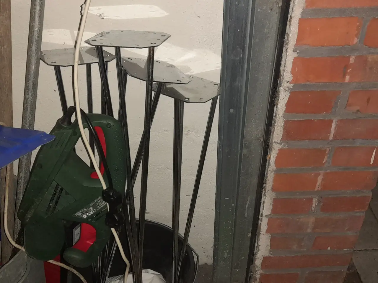 Billede 1 - 4 stk bordben forcromet stål