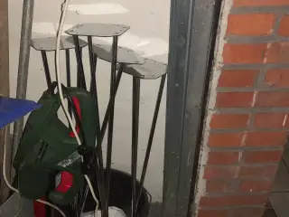 4 stk bordben forcromet stål