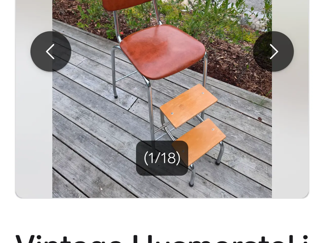 Billede 4 - Vintage køkken stol fra 60/70'erne