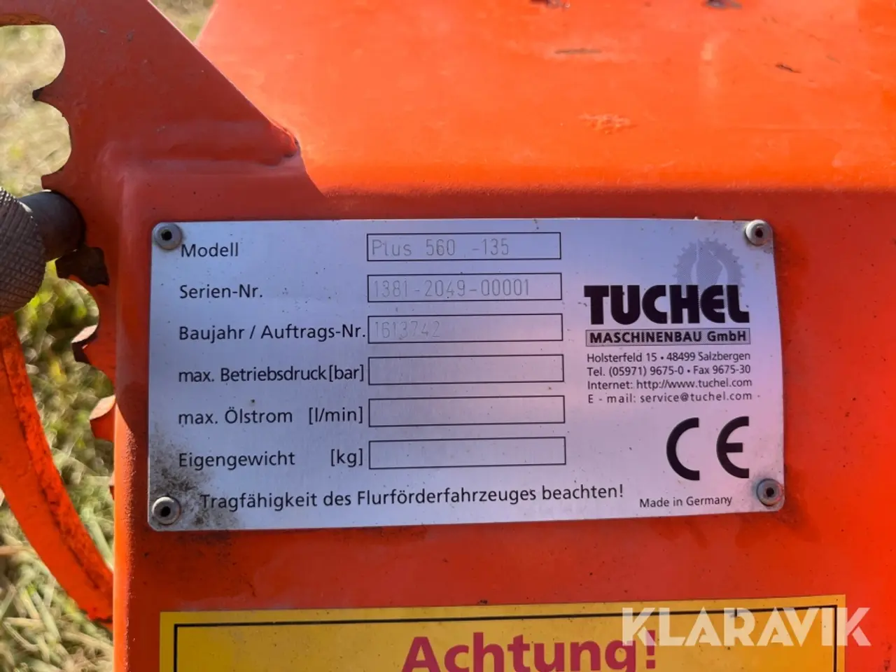 Billede 6 - Hydraulisk kost Tuchel Plus 560-135