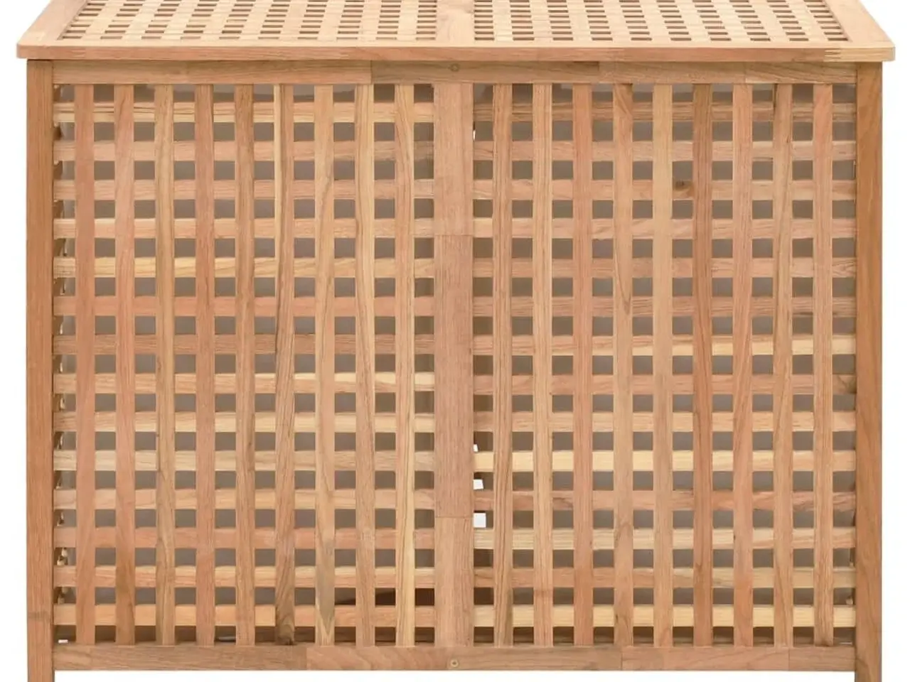 Billede 3 - Vasketøjskurv 87,5x46x67 cm massivt valnøddetræ